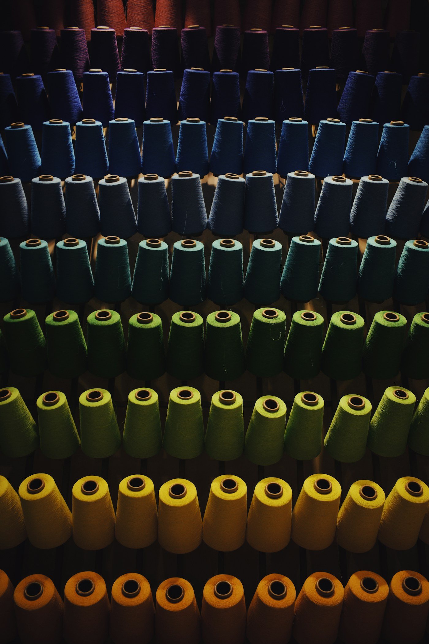 Premium colorful yarn spools — FABACS textile supplier